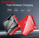 Mini Power Bank - Wireless & USB Charging 3 Ports, 10000mAh