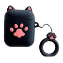 Cat Claw Headphone Case - Silicone Cartoon Cover Pink, White, Black 