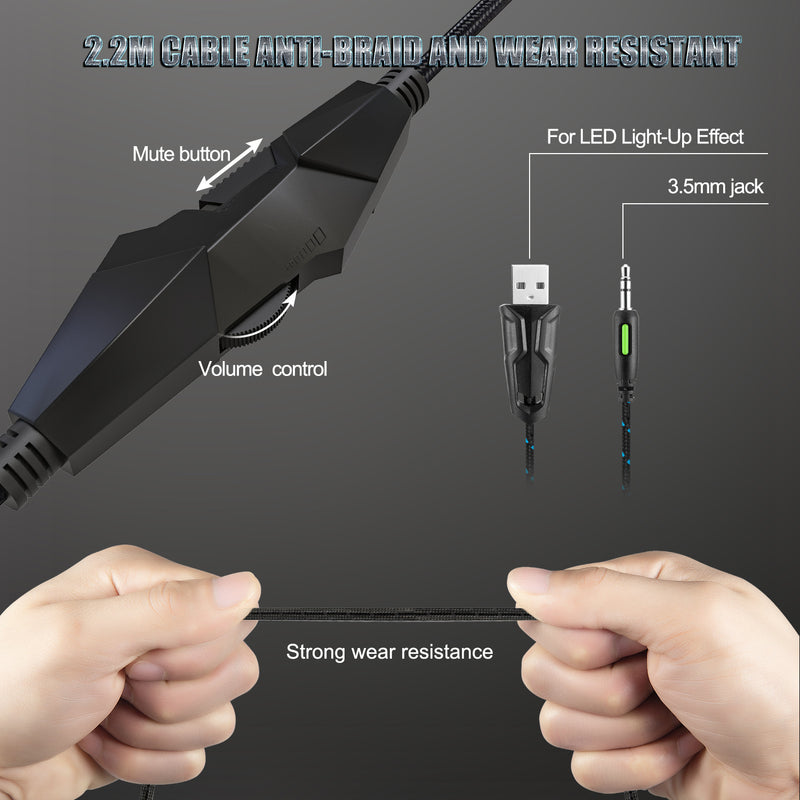 ONIKUMA K19 Headset - RGB Omnidirectional Headphone 20Hz-20KHz